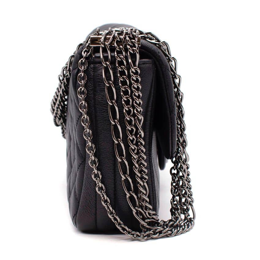 Chanel Black Quilted Lambskin Chain Me Tote Q6BBWQ1IKB005